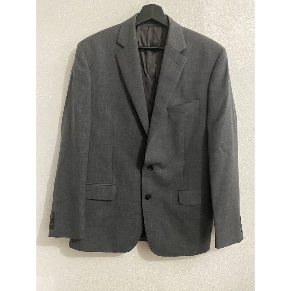Ralph Lauren Black Label Blazer Men 42L Gray Italian Wool 2 Button Sport Coat